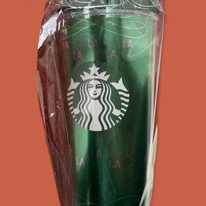 Christmas NWT Starbucks Holiday Green Tumbler 16 Oz & Cold Brew Coffee Gift Set